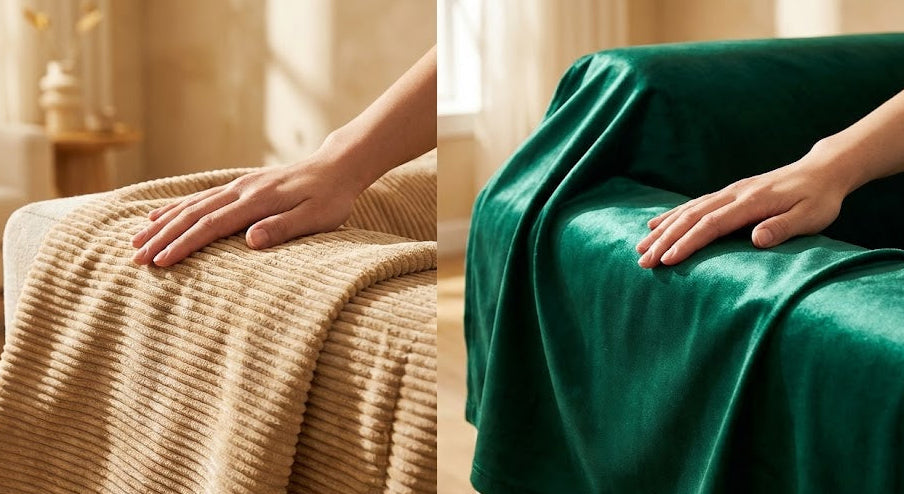 Velours Lisse ou Velours Côtelé : Lequel choisir pour votre intérieur ?