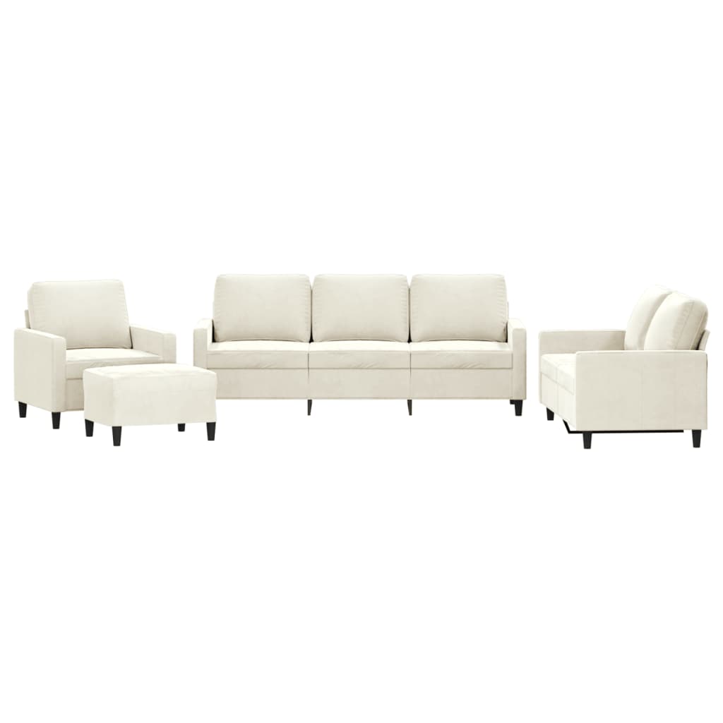 Ensemble de canapés en velours 4pièces